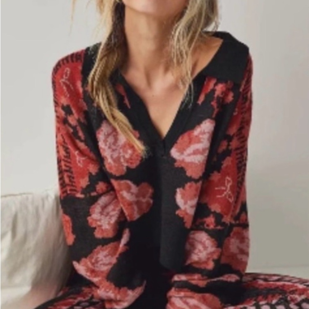 Rare free people cropped Knit Sweater